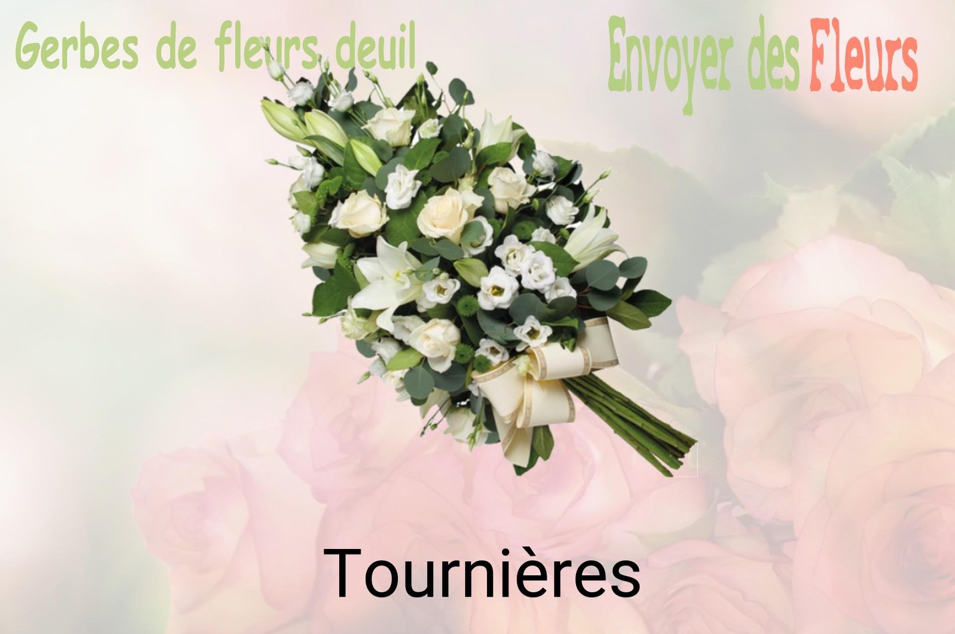 Gerbe de fleurs de deuil livrée à Tournières